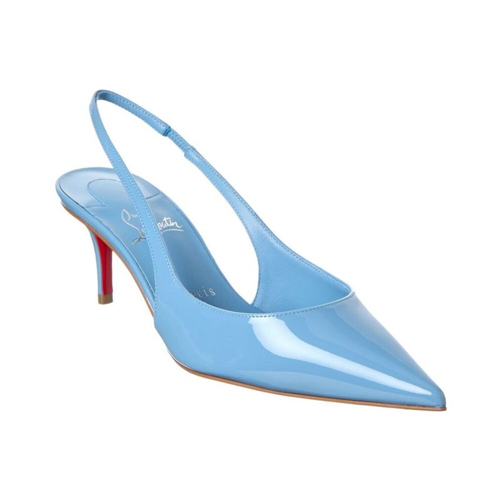 Christian Louboutin Miss Z 60 Patent Slingback Pump, Blue
